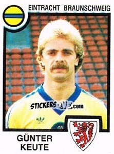 Sticker Gunter Keute - German Football Bundesliga 1983-1984 - Panini