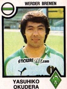 Cromo Yasuhiko Okudera - German Football Bundesliga 1983-1984 - Panini