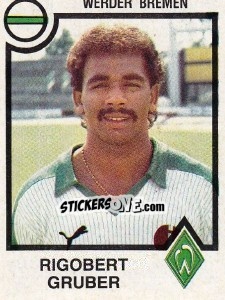 Cromo Rigobert Gruber - German Football Bundesliga 1983-1984 - Panini