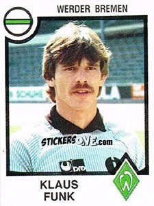 Sticker Klaus Funk - German Football Bundesliga 1983-1984 - Panini