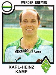 Cromo Karl-Heinz Kamp - German Football Bundesliga 1983-1984 - Panini