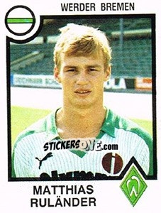 Cromo Matthias Rulander - German Football Bundesliga 1983-1984 - Panini