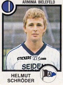 Cromo Helmut Schroder - German Football Bundesliga 1983-1984 - Panini
