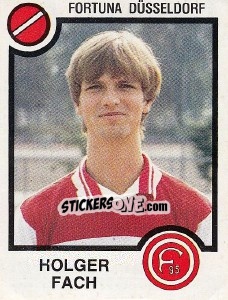 Cromo Holger Fach - German Football Bundesliga 1983-1984 - Panini