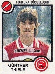Cromo Gunther Thiele - German Football Bundesliga 1983-1984 - Panini