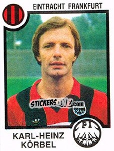 Sticker Karl-Heinz Korbel - German Football Bundesliga 1983-1984 - Panini