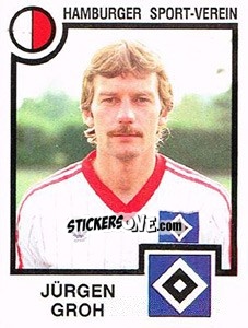 Sticker Jurgen Groh - German Football Bundesliga 1983-1984 - Panini