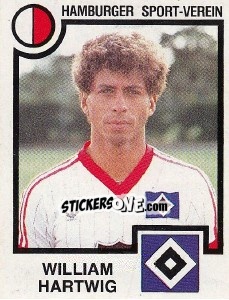 Sticker William Hartwig - German Football Bundesliga 1983-1984 - Panini