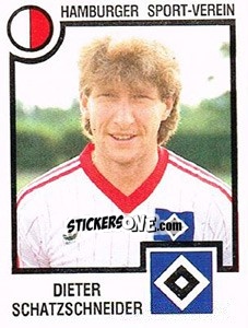 Cromo Dieter Schatzschneider - German Football Bundesliga 1983-1984 - Panini