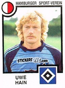 Cromo Uwe Hain - German Football Bundesliga 1983-1984 - Panini