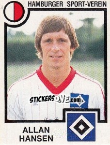 Cromo Allan Hansen - German Football Bundesliga 1983-1984 - Panini
