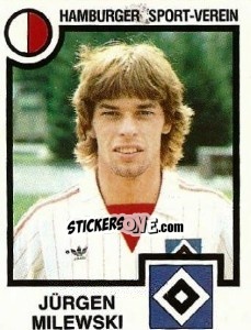 Sticker Jurgen Milewski - German Football Bundesliga 1983-1984 - Panini