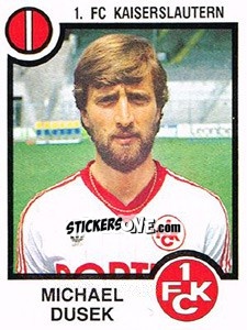 Sticker Michael Dusek - German Football Bundesliga 1983-1984 - Panini