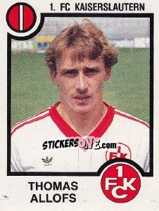 Cromo Thomas Allofs - German Football Bundesliga 1983-1984 - Panini