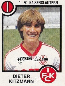 Cromo Dieter Kitzmann - German Football Bundesliga 1983-1984 - Panini