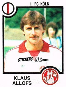 Sticker Klaus Allofs - German Football Bundesliga 1983-1984 n. 186 - Panini