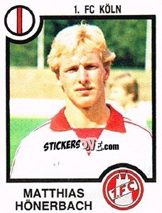 Cromo Matthias Honerbach - German Football Bundesliga 1983-1984 - Panini
