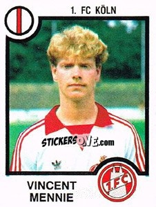 Cromo Vincent Mennie - German Football Bundesliga 1983-1984 - Panini