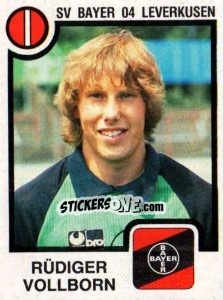 Cromo Rudiger Vollborn - German Football Bundesliga 1983-1984 - Panini