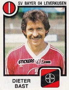 Cromo Dieter Bast - German Football Bundesliga 1983-1984 - Panini