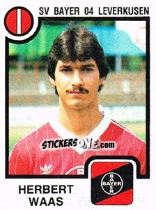 Sticker Herbert Waas - German Football Bundesliga 1983-1984 - Panini