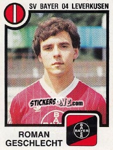 Sticker Roman Geshlecht - German Football Bundesliga 1983-1984 - Panini