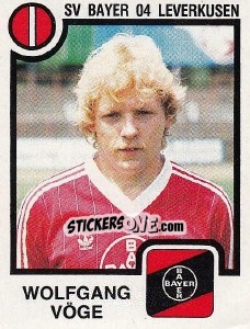 Cromo Wolfgang Voge - German Football Bundesliga 1983-1984 - Panini