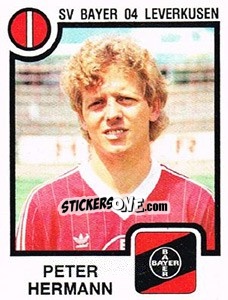 Cromo Peter Hermann - German Football Bundesliga 1983-1984 - Panini