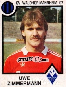 Sticker Uwe Zimmermann - German Football Bundesliga 1983-1984 - Panini