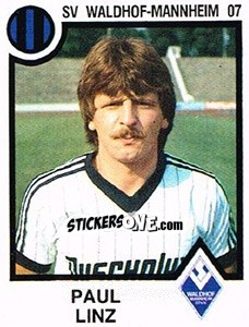 Cromo Paul Linz - German Football Bundesliga 1983-1984 - Panini