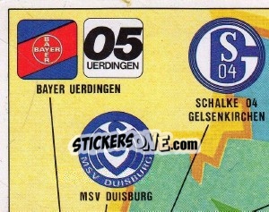 Cromo Map - German Football Bundesliga 1979-1980 - Panini