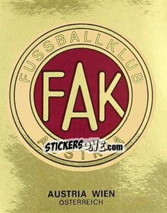 Sticker Austria Wien Österreich - German Football Bundesliga 1979-1980 n. W6 - Panini