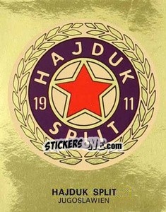 Sticker Hajduk Split Jugoslawien - German Football Bundesliga 1979-1980 - Panini