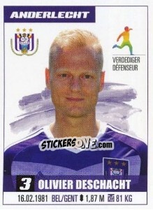 Sticker Olivier Deschacht - Belgian Pro League 2016-2017 n. 8 - Panini