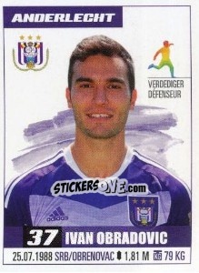 Sticker Ivan Obradovic - Belgian Pro League 2016-2017 - Panini
