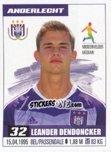 Cromo Leander Dendoncker - Belgian Pro League 2016-2017 - Panini