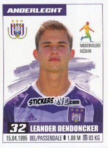 Sticker Leander Dendoncker - Belgian Pro League 2016-2017 n. 10 - Panini