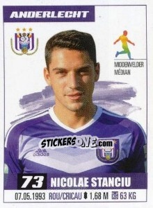 Cromo Nicolae Stanciu - Belgian Pro League 2016-2017 - Panini