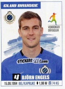 Cromo Björn Engels - Belgian Pro League 2016-2017 - Panini