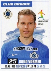 Sticker Ruud Vormer - Belgian Pro League 2016-2017 n. 32 - Panini