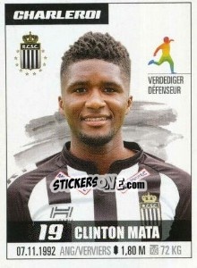 Sticker Clinton Mata - Belgian Pro League 2016-2017 n. 63 - Panini
