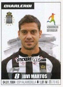 Sticker Javi Martos - Belgian Pro League 2016-2017 n. 65 - Panini