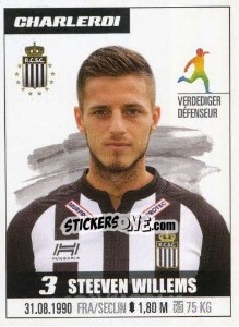 Cromo Steeven Willems - Belgian Pro League 2016-2017 - Panini