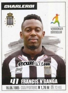 Sticker Francis N'Ganga - Belgian Pro League 2016-2017 - Panini