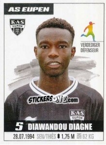 Sticker Diawandou Diagne - Belgian Pro League 2016-2017 - Panini