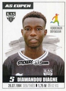 Sticker Diawandou Diagne - Belgian Pro League 2016-2017 n. 81 - Panini