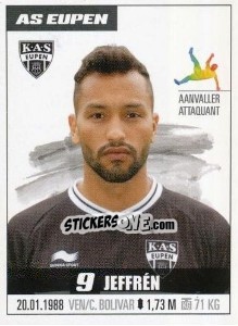 Cromo Jeffrén - Belgian Pro League 2016-2017 - Panini