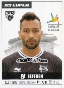 Sticker Jeffrén - Belgian Pro League 2016-2017 n. 93 - Panini