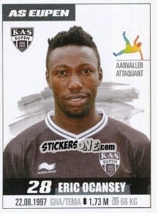 Sticker Eric Ocansey - Belgian Pro League 2016-2017 n. 94 - Panini