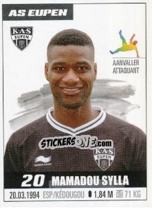 Sticker Mamadou Sylla - Belgian Pro League 2016-2017 n. 95 - Panini